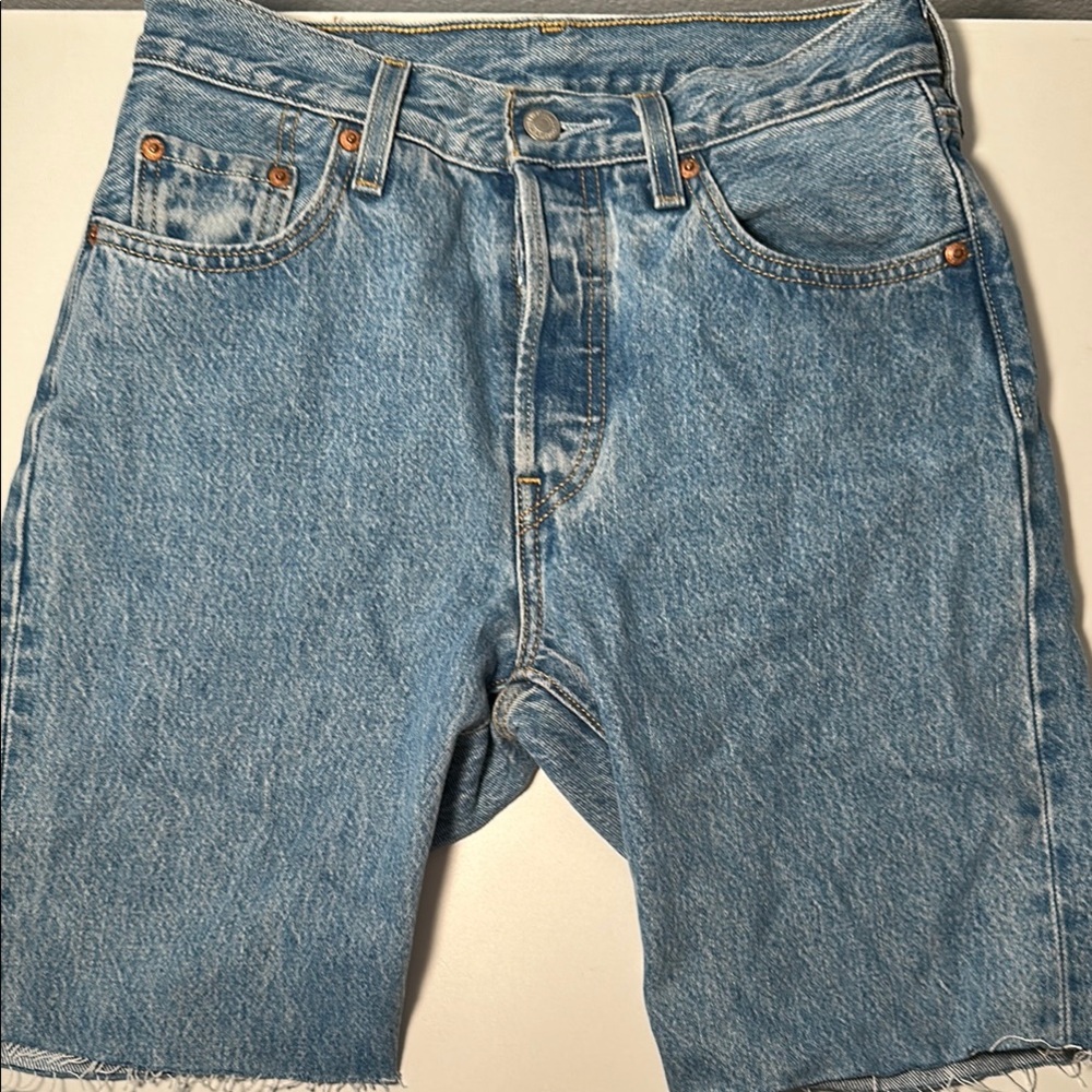 Levi's 501s Blue Jean Cut Off Shorts with Vintage Appeal size 25